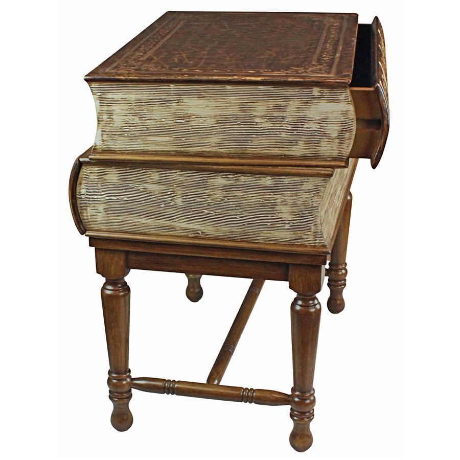 Stacked Books of Shakespeare Wooden Library Book Side Table 24.5W x 24.5H - Museumize.com