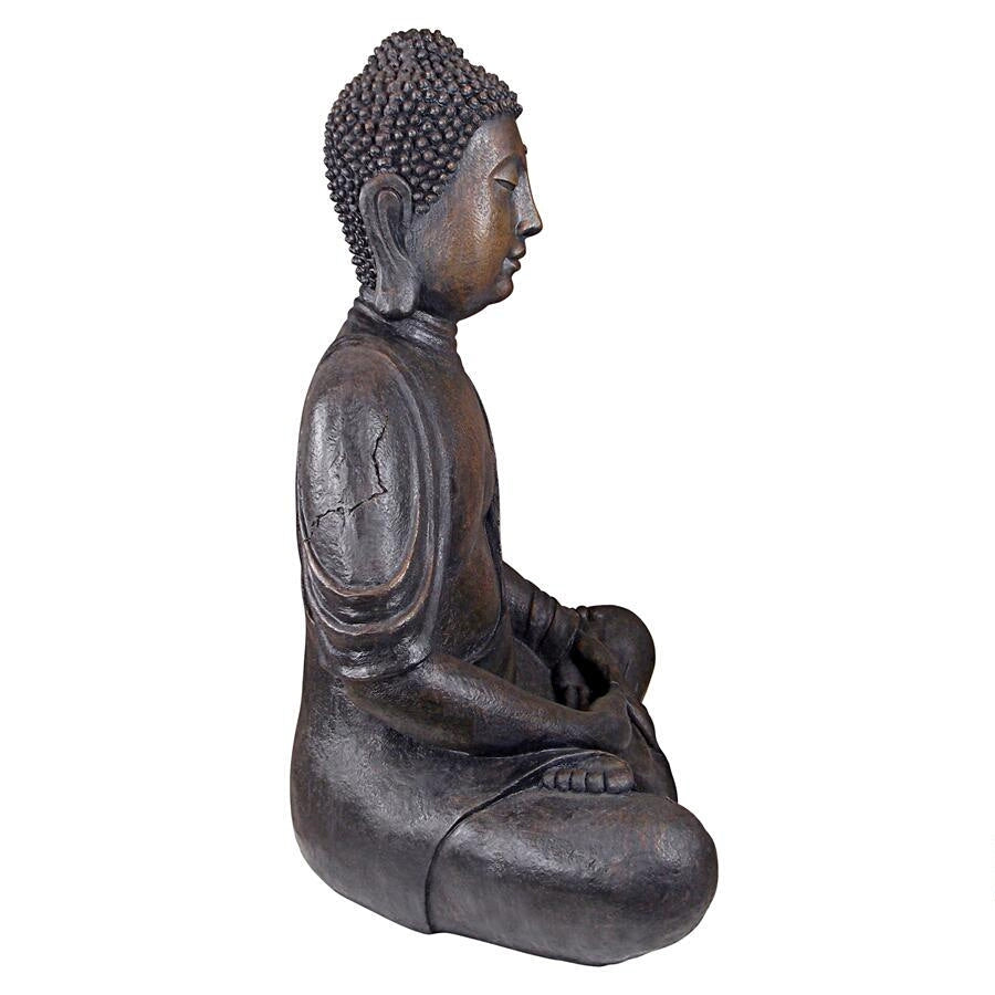 Large Meditation Garden Statue, 40-Inch Seated Decorative Figure