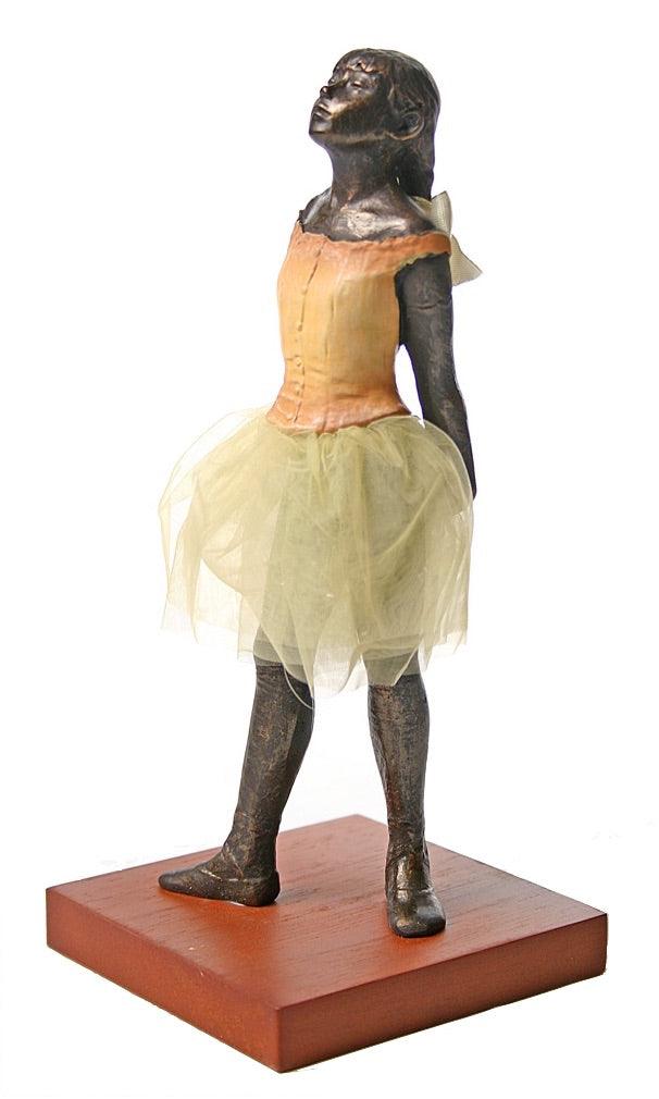 Little Dancer of Fourteen Years with Fabric Skirt Statue by Degas, 8.5H - Museumize.com