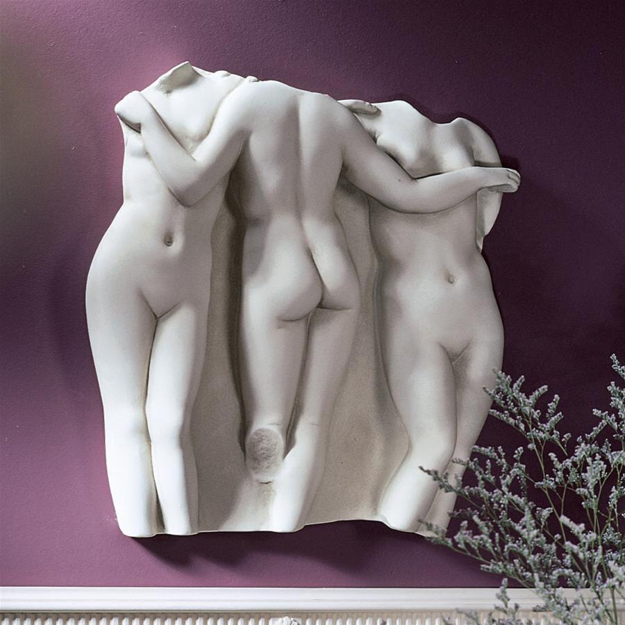 Three Graces Classical Trio Ideal of Beauty Frieze Large Scale Wall Hanging 31H - Museumize.com