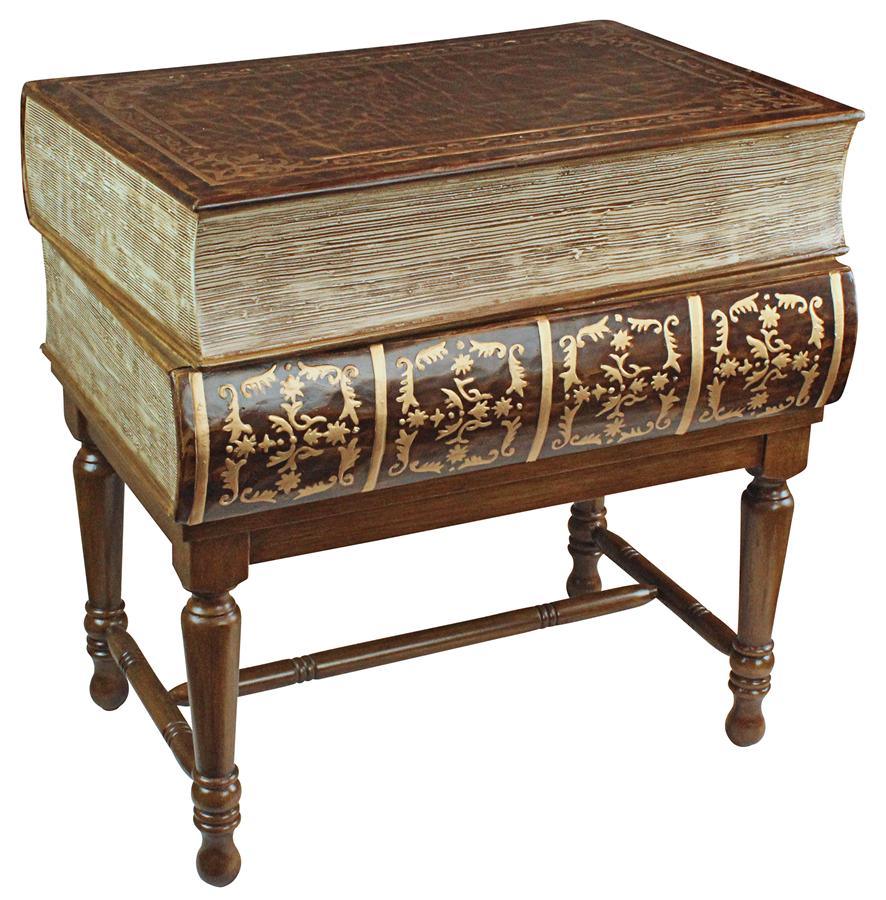 Stacked Books of Shakespeare Wooden Library Book Side Table 24.5W x 24.5H - Museumize.com