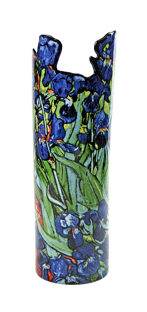 Irises Flower Ceramic Vase by Van Gogh 10H