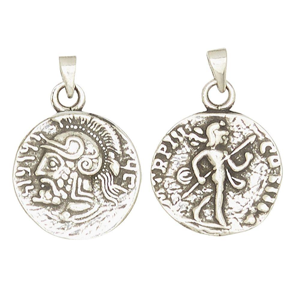 Ares Mars Greek God of War Olympians Pewter Pendant Charm Unisex Necklace 1H - Museumize.com