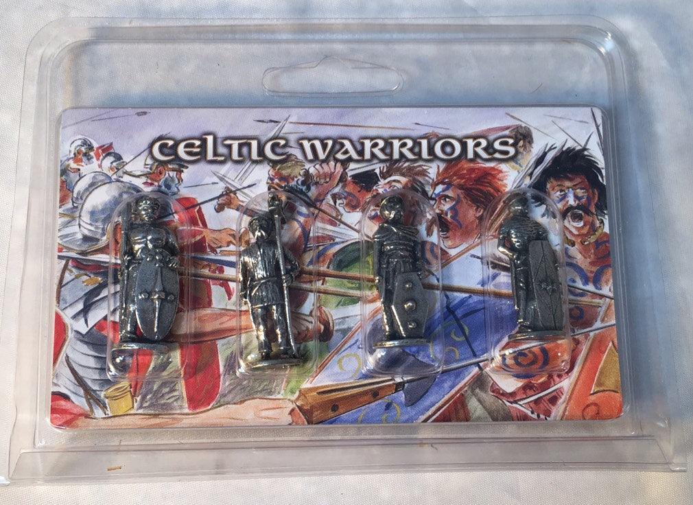 Celtic Warriors Miniature Figurines Role Playing Pewter Pack of 4 Warriors 1.5H - Museumize.com