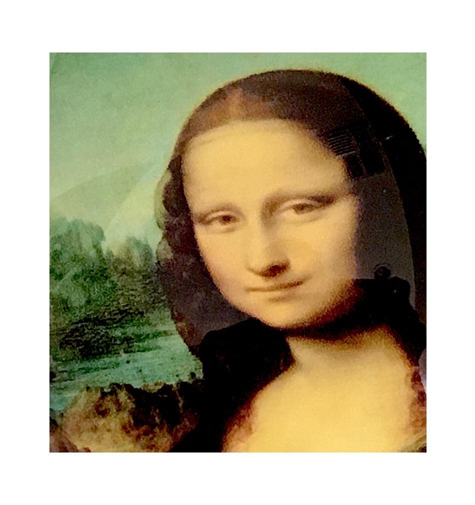 DaVinci Mona Lisa Glass Dome Desk Museum Paperweight 3W - Museumize.com