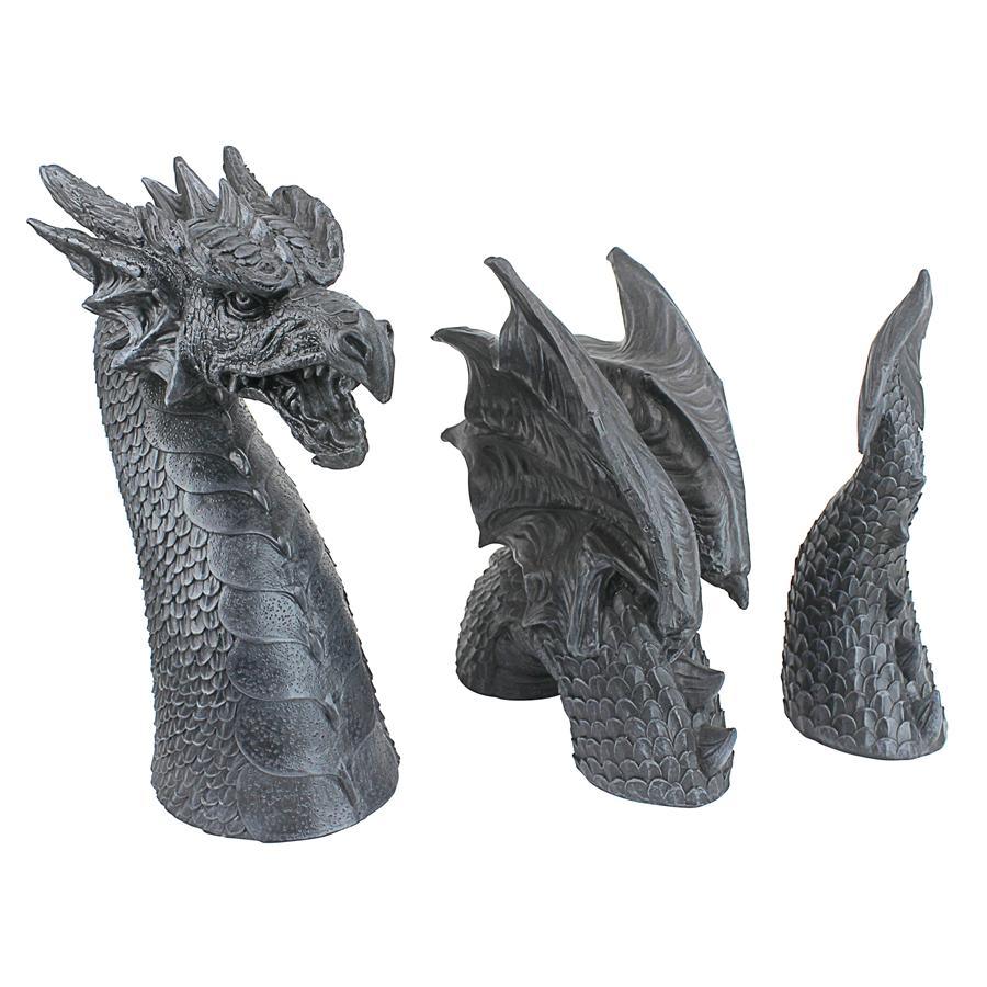 Dragon Of Falkenberg Castle Moat Garden Statue 14.5H x 28W - Museumize.com