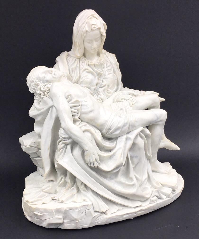 Mother and Son Sculpture, Lamentation Design, Vatican Style, 8.75-Inch Decorative Figure by Michelangelo - Museumize.com