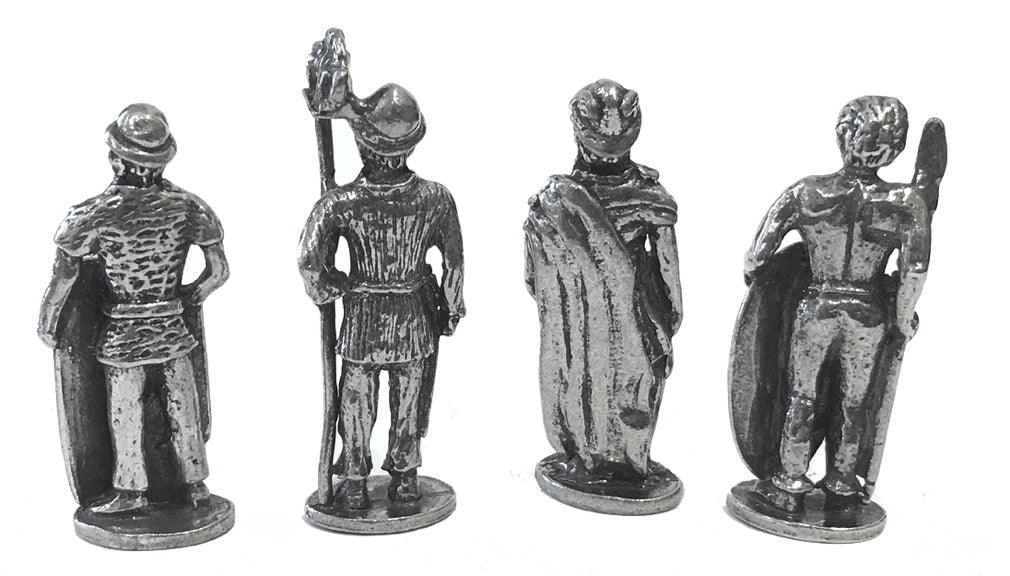 Celtic Warriors Miniature Figurines Role Playing Pewter Pack of 4 Warriors 1.5H - Museumize.com