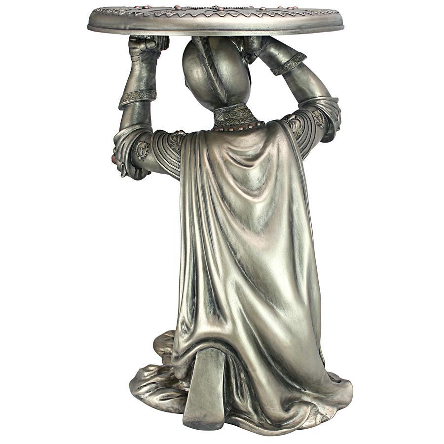 Slaughterbridge Gothic Knight Fantasy Theme Side Table 19H x 13.5W - Museumize.com