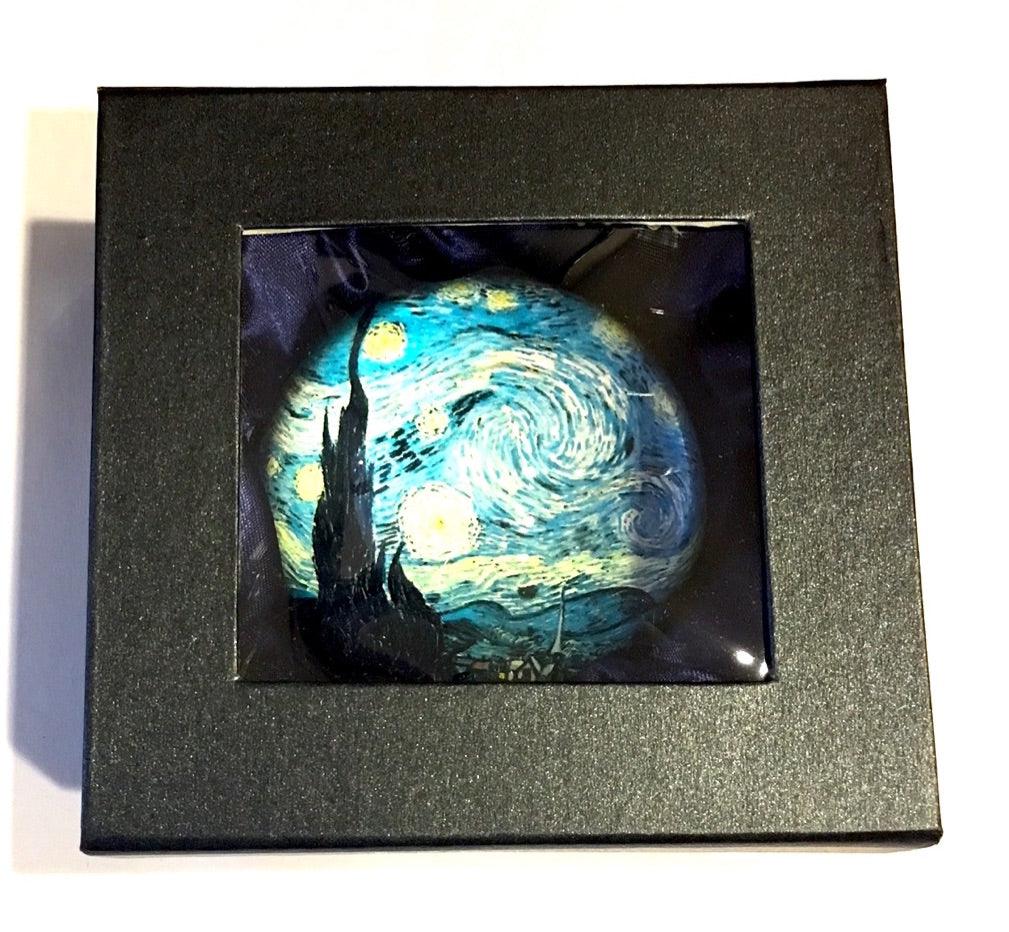 Starry Night Glass Dome Desktop Paperweight by Van Gogh 3W - Museumize.com