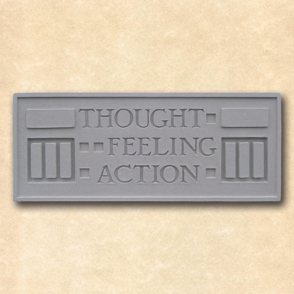 Thought Feeling Action Wall Plaque Larkin Building by Frank Lloyd Wright 14W - Museumize.com