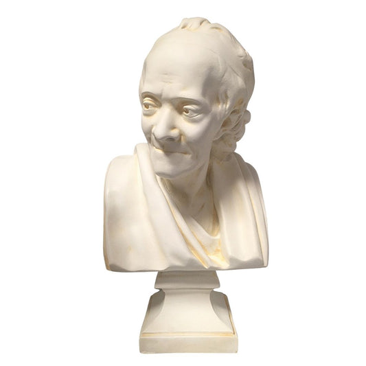 Voltaire French Philosopher Portrait Bust Statue Lifesize by Houdon 22H