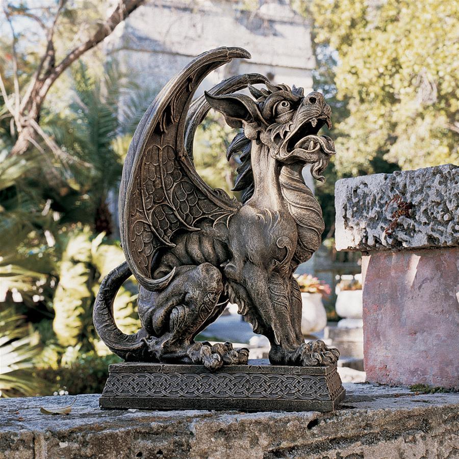 Gargoyle Beast Argos Sentinel Statue Guardian of Threshold Garden Statue 24H - Museumize.com