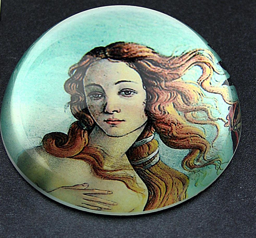 Birth of Venus Glass Glass Desktop Paperweight by Botticelli 3H - Museumize.com