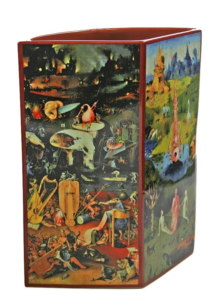 Garden of Earthly Delights Ceramic Museum Flower Vase by Hieronymus Bosch 8H - Museumize.com