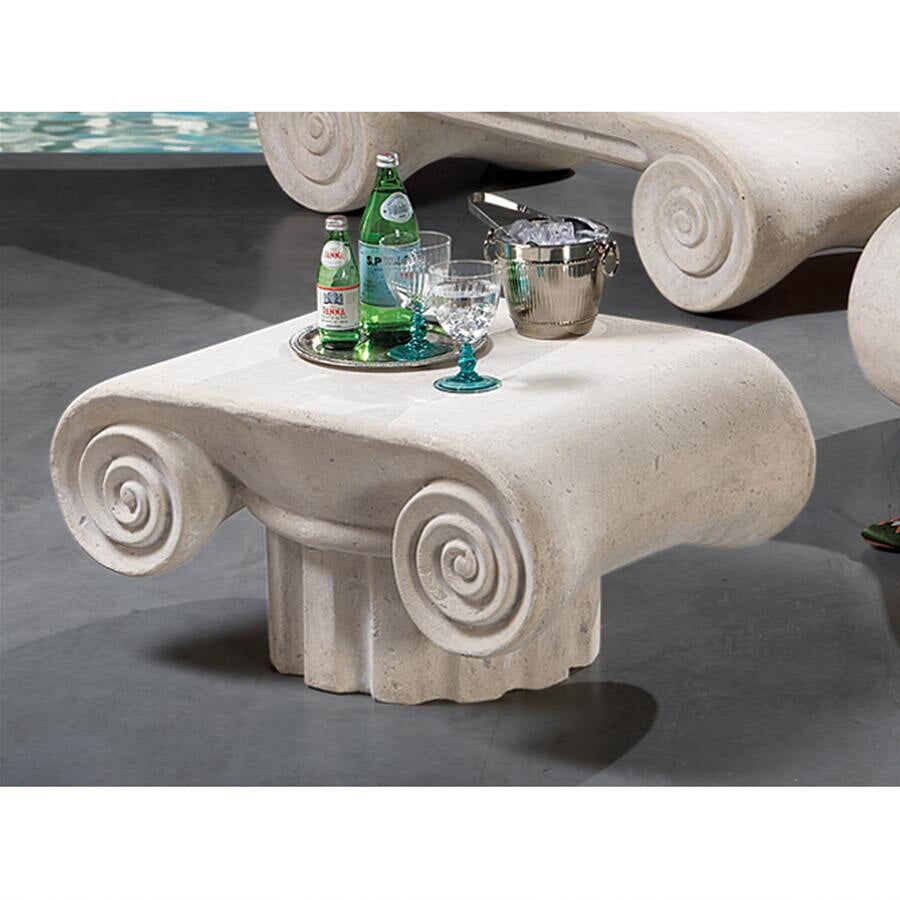 Hadrians Villa Ionic Column Cocktail Table Garden Classical 32 W x 17H