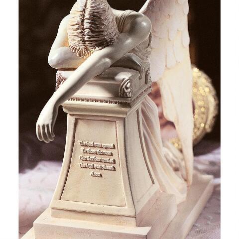 Angel of Grief Weeping Angel Remembrance Monument Garden Statue 24H - Museumize.com