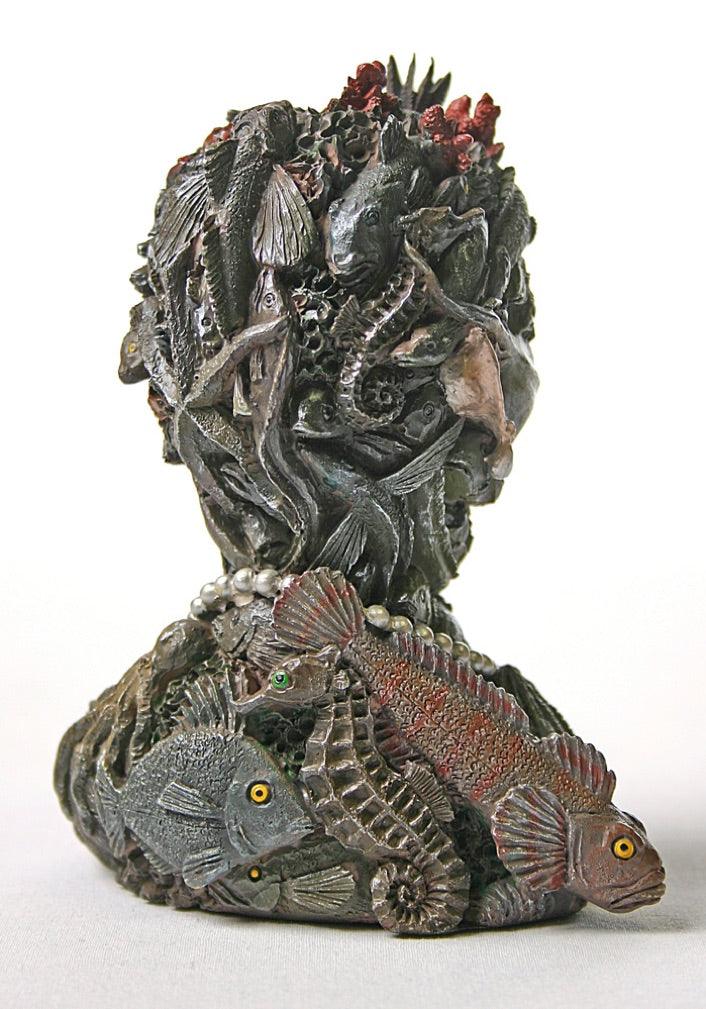 Fish Sea Life Composite Head Surreal Portrait Statue by Arcimboldo 4.5H - Museumize.com