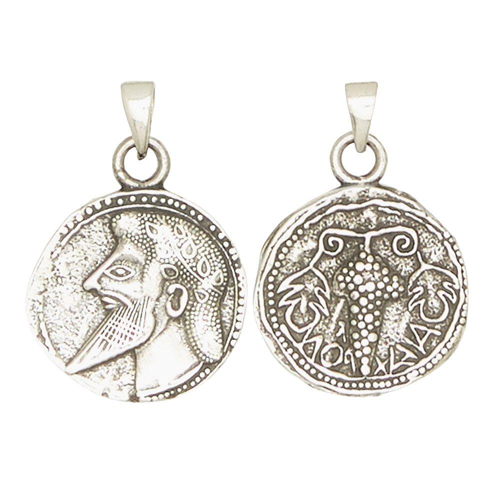 Dionysus Bacchus Greek God of Wine and Fertility Olympians Pewter Pendant Charm Unisex Necklace 1H - Museumize.com