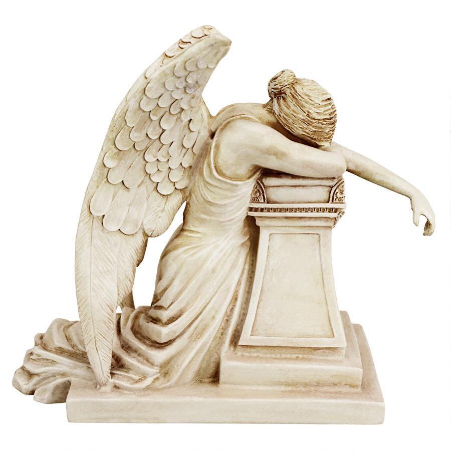 Angel of Grief Weeping Angel Remembrance Monument Garden Statue 24H - Museumize.com