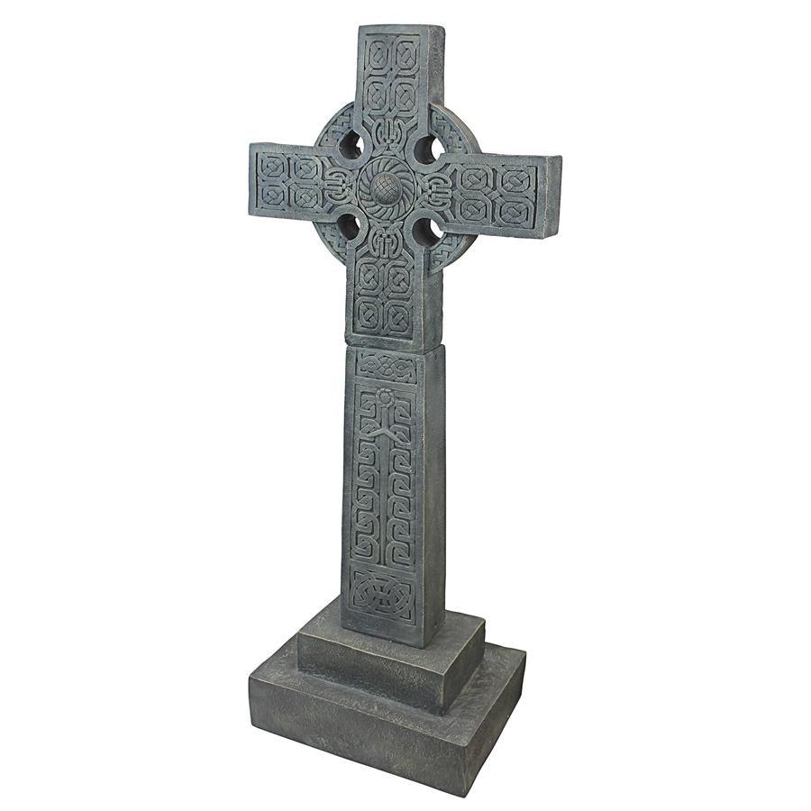 Chisholm Highland Celtic Cross Medieval Marker Statue 56H - Museumize.com