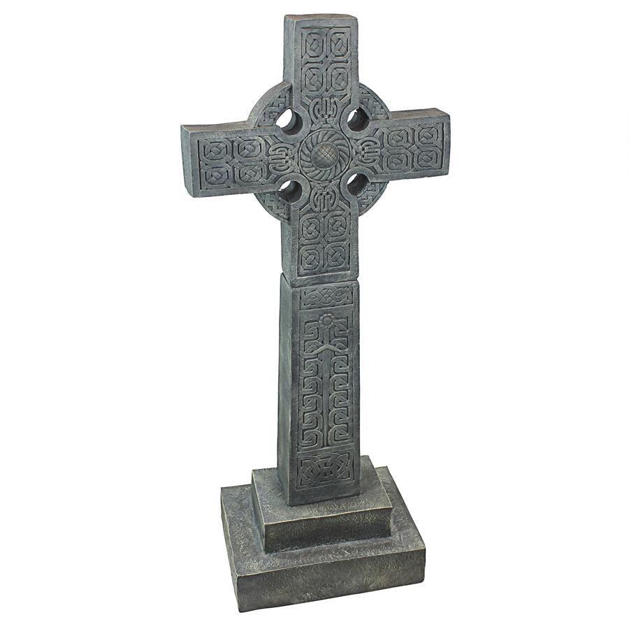 Chisholm Highland Celtic Cross Medieval Marker Statue 56H - Museumize.com