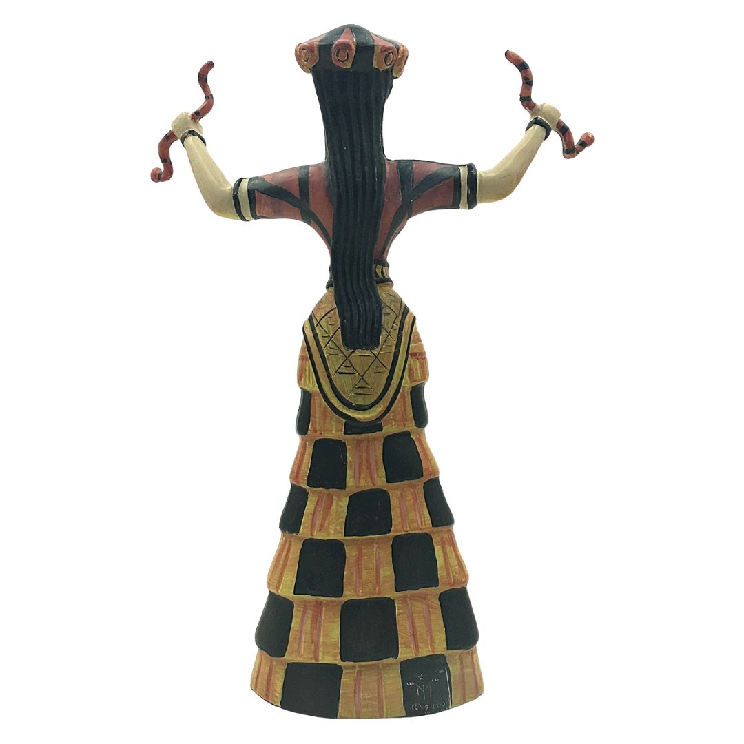 Minoan Greek Snake Goddess from Crete Statue Replica 10.75H