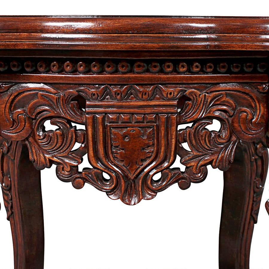 Lord Raffles Mahogany Wood Grande Hall Lion Leg Side Table 26H