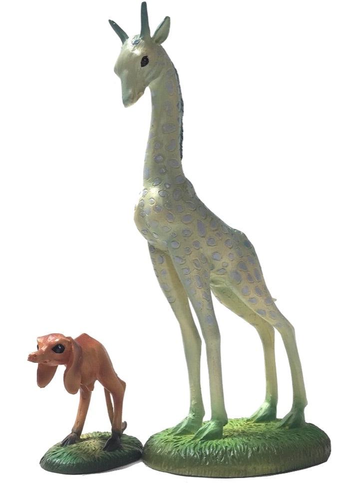 Giraffe and Two-Legged Dog Statue Set by Hieronymus Bosch 8.25H - Museumize.com