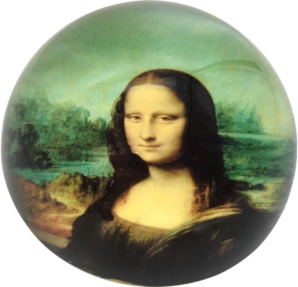 DaVinci Mona Lisa Glass Dome Desk Museum Paperweight 3W - Museumize.com