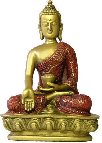 Buddha Nepali Style in Wish Giving Pose Desktop Statue 5.5H - Museumize.com