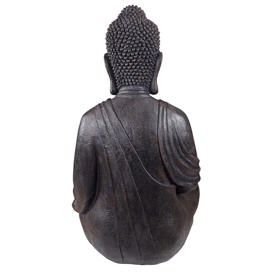 Large Meditation Garden Statue, 40-Inch Seated Decorative Figure