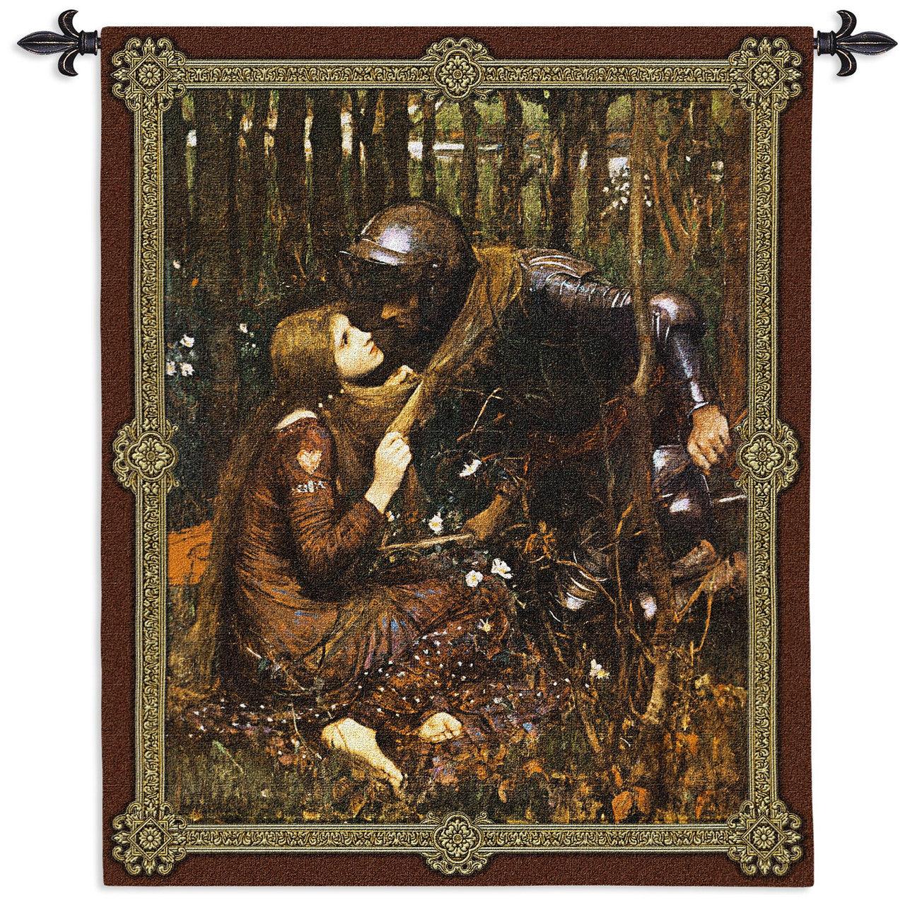 Knight and Maiden La Belle Dame Sans Merci by John William Waterhouse 44W x 53H - Museumize.com