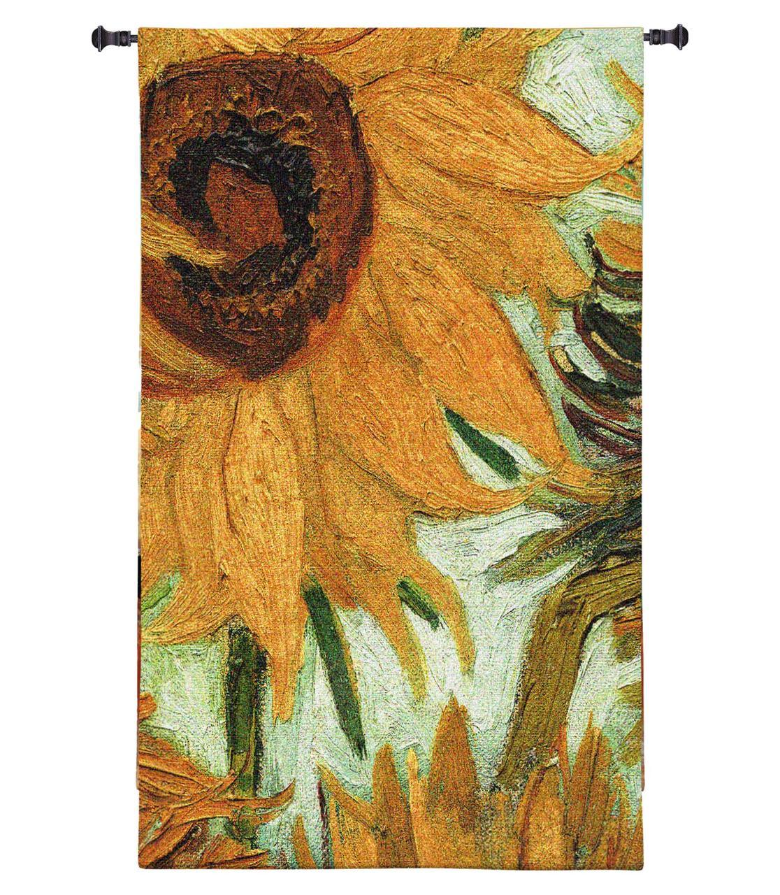 Van Gogh Vase with Twelve Sunflowers Wall Art Hanging Museum Woven Tapestry, Assorted Sizes - Museumize.com