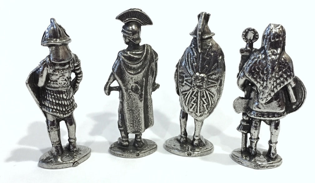 Roman Military Figures Fantasy Gaming or Role Playing Miniature Statue Set of 4 1.5H