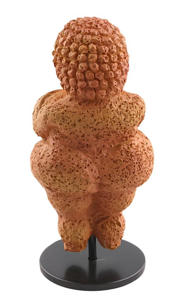 Miniature Venus of Willendorf Prehistoric Mother Goddess Statue Resin Aged Finish Detachable Metal Stand - Museumize.com