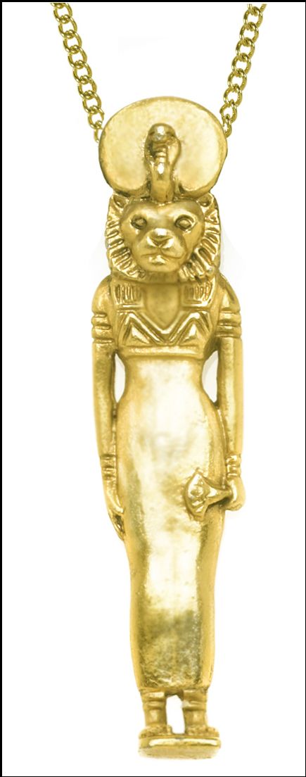 Sekhmet Egyptian Lioness Goddess Pendant Beads or Chain, Assorted Colors