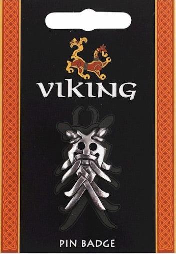 Odins Mask Nordic Vikings Pin Pinback Badge Tie Tack - Museumize.com