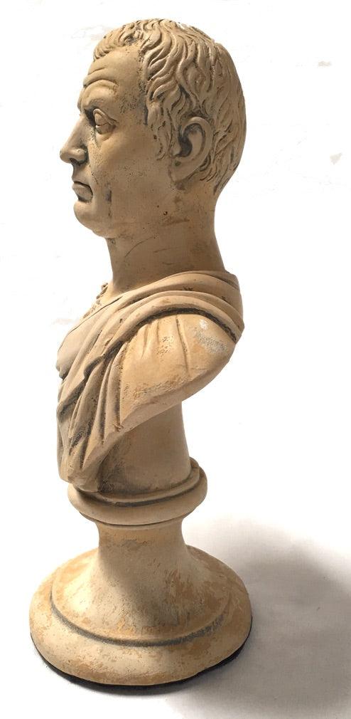 Julius Caesar Republic Style Portrait Bust Roman Emperor Statue 10.5H - Museumize.com