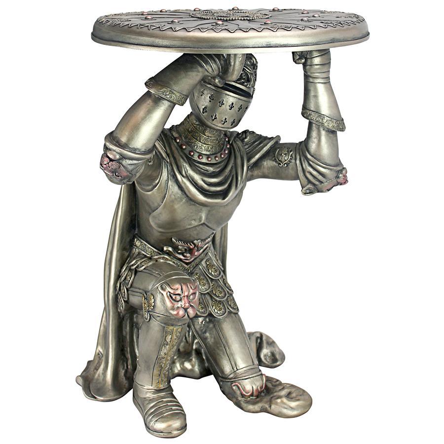 Slaughterbridge Gothic Knight Fantasy Theme Side Table 19H x 13.5W - Museumize.com