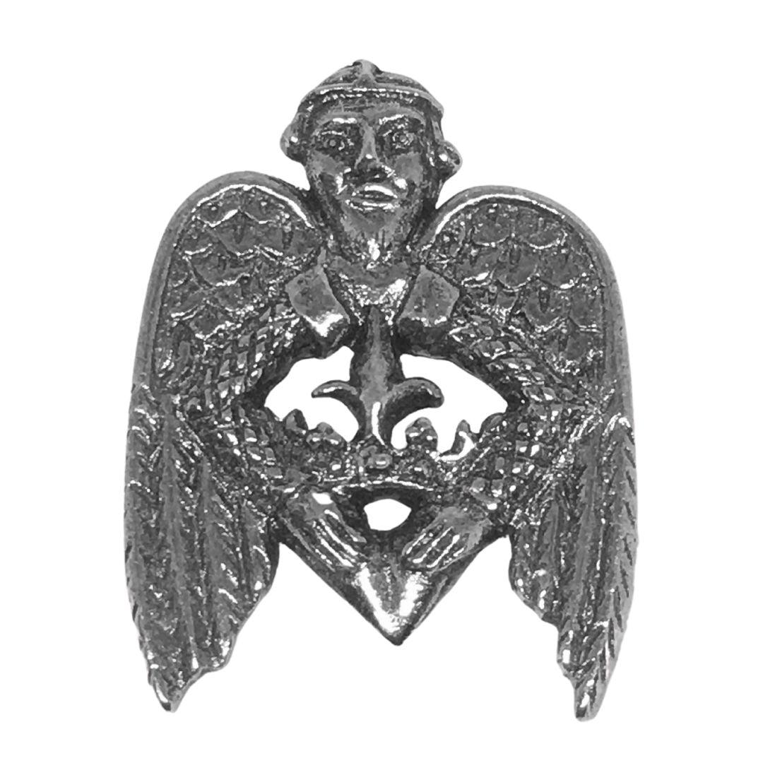 Winged Heart Angel Medieval Pilgrim Pilgrimage Pin Pinback Badge Tie Tack 1.1H - Museumize.com