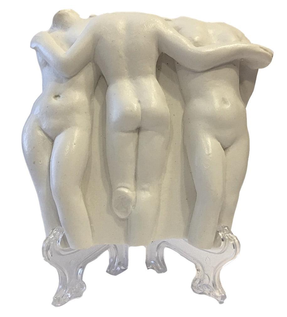 Pocket Art Greek Three Graces Classical Nude Ladies Miniature Statue 3.1H - Museumize.com