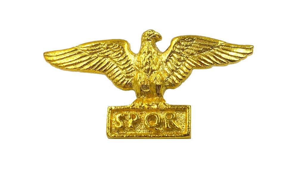 Roman SPQR Military Eagle Ancient Rome Pin Pinback Badge Gold Plated - gold - Museumize.com