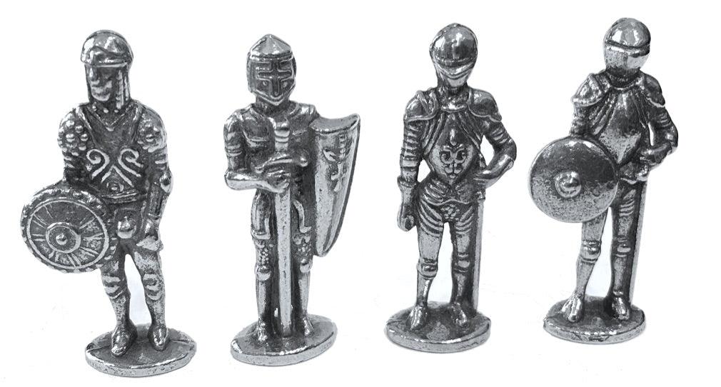 Knights in Armor Medieval Miniature Figurines Role Playing Pack of 4 1.5H - Museumize.com