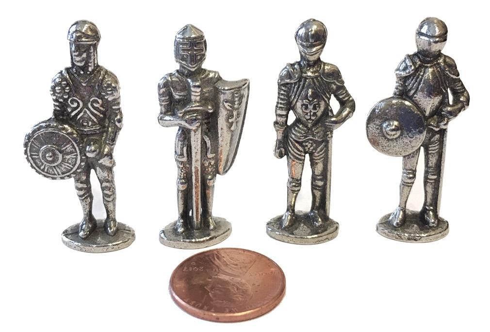 Knights in Armor Medieval Miniature Figurines Role Playing Pack of 4 1.5H - Museumize.com