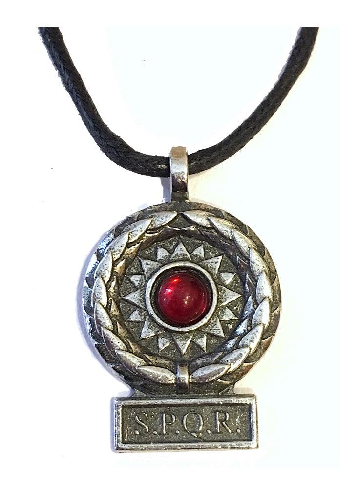 SPQR Roman Victory Pendant Necklace Gaming Educational Ancient Rome - Museumize.com