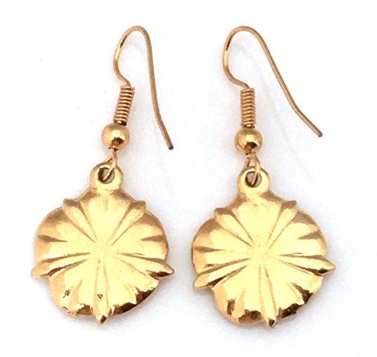 Tudor Rose English Royalty Monarchy Renaissance Costume Drop Earrings 1 3/8L - Museumize.com