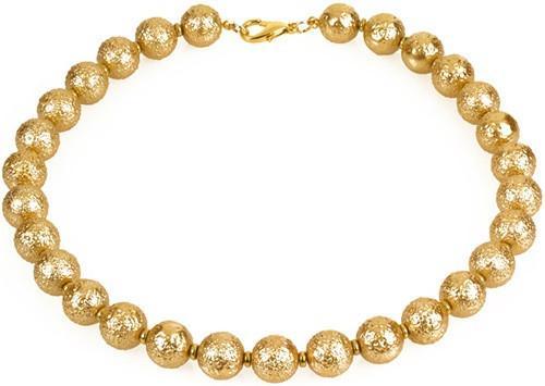 Pre-Columbian Golden Bead Necklace: A Tribute to Ancient Craftsmanship 16L - Museumize.com