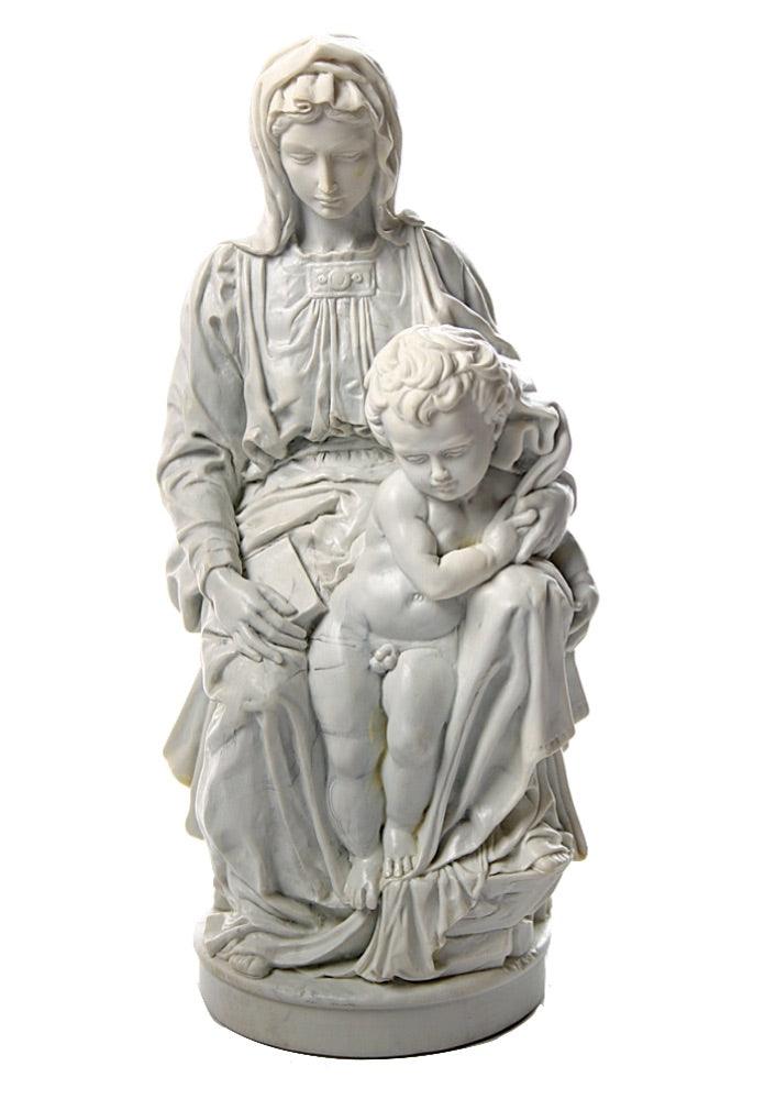 Mother and Child of Bruges Statue by Michelangelo, Parastone Collection, 9-Inch Decorative Figure - Museumize.com