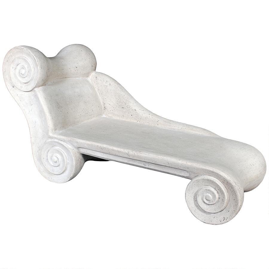 Hadrians Villa Scroll Chaise Lounge for Pool Garden Classical 70W Frt-Nr - Museumize.com